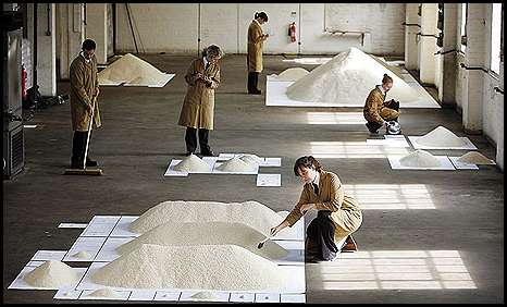 A performance of All The People In The World by James Yarker, in the AE Harris Factory, Birmingham. Photograph: David Sillitoe