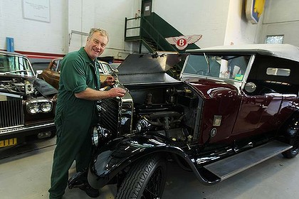 Ralph Appleby works on a 1922 Tourer